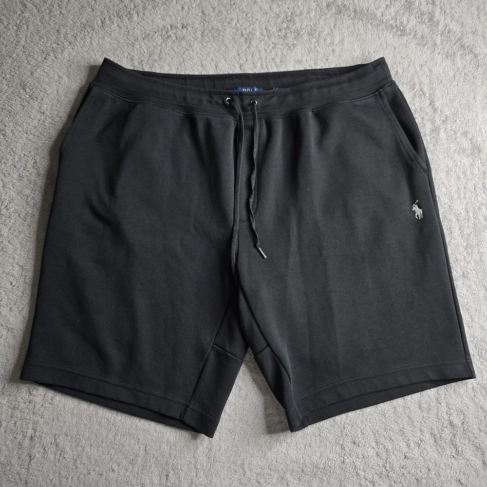 Polo Ralph Lauren Shorts Mens XXL Black Double-Knit Signature Embroidered Pony